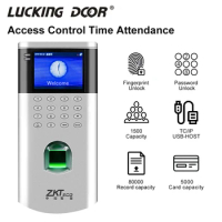 ZKTeco OF260 Fingerprint Time and Attendance Machine Card Employee Time Clock Management with 12V Electronic Door Lock System