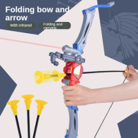 Children Infrared Sniper Mirror Bow Arrow Outdoor Leisure Toys Parent-child Interactive Archery Gun Crossbow Game Toys
