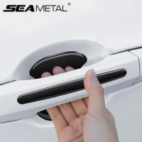 SEAMETAL Car Door Handle Protective Film Door Bowl Anti Scratch Sticker Reflective Strip Epoxy Protector Moulding Trim Strip
