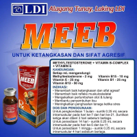 LDI Meeb Vitamin Ayam untuk Stamina dan Kesehatan Ayam Dengan Methylestosterone Vitamin B12 dan B1