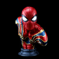 40cm Marvel Iron Armor Spider Man Handmade Hero Expedition Movie Surrounding GK Model Statue Bust Decoration Friend Gift