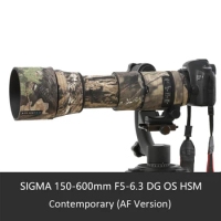 Roadfisher Camo Waterproof Camera Lens Wrap Cover Protection Coat For SIGMA 150-600mm F5-6.3 DG OS HSM Contemporary AF Version