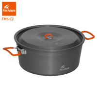 Fire-Maple Portable Pot Outdoor Camping Cooking Picnic Cookware Fire Flat Pan Pot 700g 4.4L
