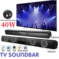 Multifunctional TV Soundbar Wired and Wireless Bluetooth Speaker Home Cinema Sound System Stereo Surround with FM Radio Music