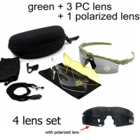 Military Hunting Tactical Glasses, Color Bullet Shooting Goggle, Outdoor Photochromic Glasses 3.0 Ballistic Polarization Glasses