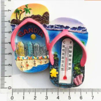 Creative fridge magnet, Valencia thermometer, Spain tourist souvenirs beach wagon decorative arts and crafts