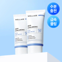 WELLAGE Real Hyaluronic Blue Sun Cream 50ml 1+1 Set