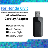 Plug and Play Apple Carplay Adapter for Honda Civic New Mini Smart AI Box USB Dongle Car OEM Wired Car Play To Wireless Carplay