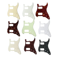 11 Holes Round Corner HH ST Guitar Pickguard 2 Humbuckers for Strat Fender American/Mexican Standard for Stratocaster Guitar