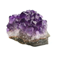 Natural Amethyst Geode Druzy Cluster Specimen Gem Spiritual Lucky