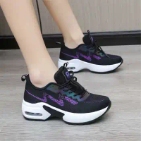 lace up knitting middle age women shoes Running sneakers 48 size husband boot due to women sport classical special YDX2