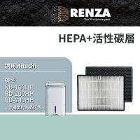 RENZA 適用Hitachi 日立 RD-160HH 200HH 240HH 280HH 320HH 360HH 空氣清淨除濕機(HEPA濾網+活性碳濾網)