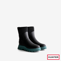 HUNTER-女鞋-City Explorer潛水布拼接短靴-黑色/藍色