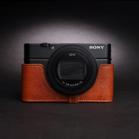 Genuine Leather Half Case Camera Covery Boby Box for Sony RX100V RX100IV RX100III RX100II RX100M5/M4/M3/M2
