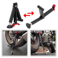 Universal Motorcycle Stand Foldable Motorbike Rear Wheel Jack Lift Trail Stand with Handle Easy to Use for Steet Bike Portable
