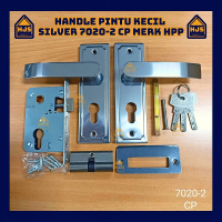 Slot Kunci Handle Handel Hendel Pintu Rumah Set small kecil 15cm / Handle pintu plat silver / gagang