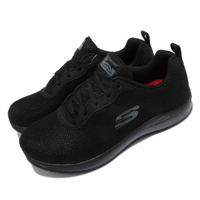 【SKECHERS】休閒鞋 Skech-Air 氣墊 女鞋 防滑 工作鞋 記憶海綿鞋墊 緩震 黑(77274BBK)
