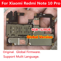 Original Unlocked Global Mainboard For Xiaomi Redmi Note 10 Pro Full Chips Circuits Card Fee Motherboard Plate Logic Board