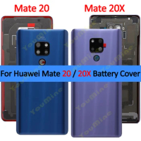 For Huawei mate20 Mate 20 X Battery Glass Back Cover Case for Huawei Mate 20 X Battery Housing Cover mate 20 door NEW
