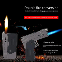 Mancis korek api gas bara las jet torch lighter isi ulang windproof
