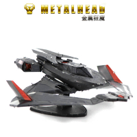 All Metal DIY Assembly Model 3D Glue-free photolithography puzzle Bat Wars Color BVS Bat Fighter
