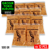 SEMPATI GROSIR Pakan Racikan Kenari 500gr Isi 12 Pcs Pakan Harian Burung Kenari Finch Blackthroat Si