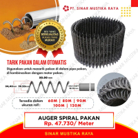 Auger Spiral 2\ - Tarik Pakan Dalam Otomatis - Alat Ternak Ayam Unggas"