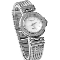 Valentino范倫鐵諾 珍珠貝面鋼索鍊腕錶手錶 藍寶石水晶鏡面 柒彩年代【NE1419】原廠公司貨