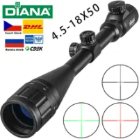 DIANA 4.5-18x50 AOE Rifle Scopes Red Green Illuminated Mil Dot Reticle Hunting Sights For Caliber Airguns