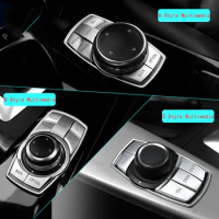 Chrome Plating ABS iDrive Center Multimedia Button Cover Trim For BMW For BMW F30 F10 F20 F22 F34 F32 F15 F25 F48 X1 X3 X4 X5 X6