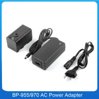 AC Power Adapter Kit + Dummy Battery BP-955 BP-970G BP955 for Canon XH A1S XL H1S H1A Camera