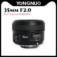 Yongnuo YN35mm F2.0 Lens Fixed Wide Angle DSLR Camera Lens for Canon 600D 60D 5D 400D 500D Nikon F Mount D7100 D810 D3200 D5100