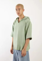 VEDECI VEDECI X OCWA OVERSIZED BLAZE SHORT SLEEVE HOODIE SAGE GREEN