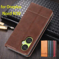 Deluxe Magnetic Adsorption Leather Fitted Case for Oneplus Nord N30 / Oneplus N30 Flip Cover Protective Case Capa Fundas Coque