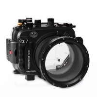 130ft/40m Waterproof Box Underwater Housing Camera Diving Case for Sony A7 A7S A7R 28-70mm 90mm or 16-35mm with Dome Bag Cover