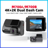 Dash Cam M700A/M700B 4K+2K Camera Car Dashcam DVR Recorder Rear Cam Night Vision Loop Recording WiFi GPS 24H Parking Monitor