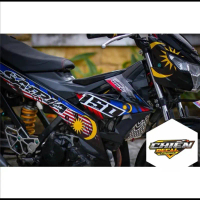 Tem rời xe Satria - raider F150 mẫu tem chế malaysia (tem 3 lớp cao cấp ) nhãn dán