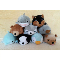 Boneka Anjing Tidur Lucu, Cute Buldog, Husky, Bear, Dog
