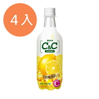 黑松汽水 C&amp;C氣泡飲(檸檬口味) 500ml (4入)/組【康鄰超市】