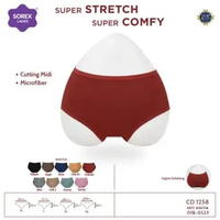 Sorex Celana Dalam Wanita Basic Super Stretch Midi Warna Warni CD 1258 multicolor L