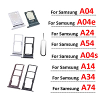 Phone Sim Card Tray For Samsung Galaxy A04 A04e A04s A14 A24 A34 A54 A74 4G 5G New SIM Chip Micro SD Slot Holder