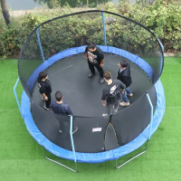 Professional Trampoline Park 12ft 14ft 16ft Big Trampolines Round Trampoline Outdoor With Safety Net Enclosures