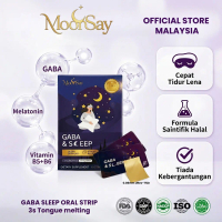 Moonsay Gaba Sleep | Tidur Mendalam | Insomnia | Melatonin 3 mg, Gaba 20 mg, B5+B6 | Perisa Strawber