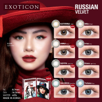 (Free case) Softlens Exoticon NEW!! Russian Velvet By X2 Dia 14,5 mm Normal sd -6.00 Contact Lens