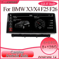 Android 12 car multimedia DVD radio stereo Navegación GPS CarPlay for BMW X3 F25 X4 F26 system 2 din 12.5 inch