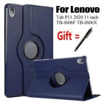 For Lenovo Tab P11 / P11 Pro TB-J706F J606F 2020 Case 360 Degrees Rotating PU Leather Flip Cover Case for Xiaoxin Pad 11'' Capa
