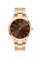 Daniel Wellington Daniel Wellingto Iconic Link Ambe 40mm Watch Brown sunray dial Link strap Sliver 男士手錶 男錶 Male watch Watch for men DW 丹尼爾惠靈頓
