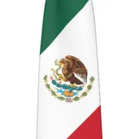 Mexico Flag Emblem Striped Necktie Men'S Neck Ties Mens Party Business Neckties Soft Skil Tie