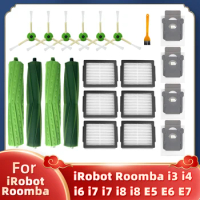 Fit For iRobot Roomba i3, i3+, i4, i6, i6+, i7, i7+, i8, i8+, E5, E6, E7, Robot Vacuum Main Side Brush Filter Dust Bag Parts
