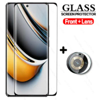 2-in-1 Camera Glas For Realme 11 Pro Plus 5G Curved Tempered Glass Realmy 11Pro Realme11Pro Realme11 Pro+ 6.7'' Screen Protector